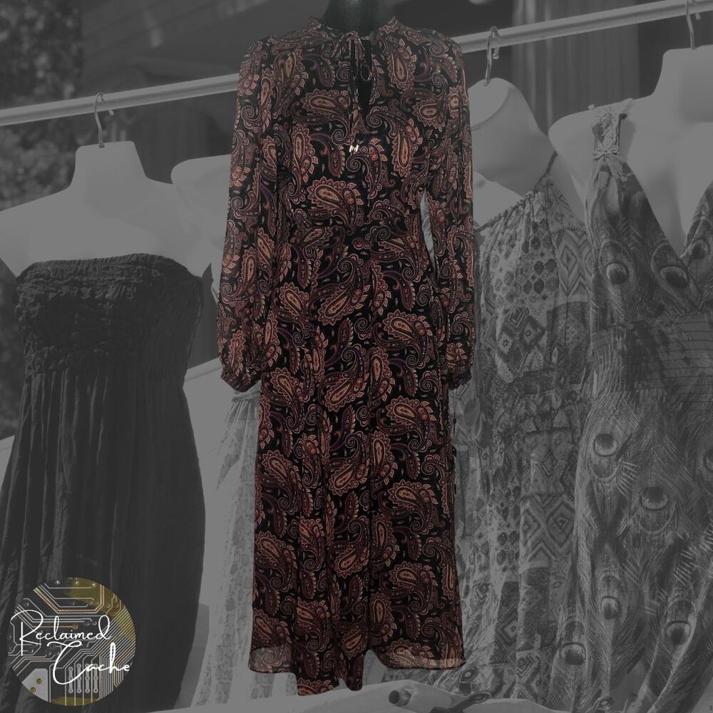 Tommy Hilfiger Paisley Midi Dress - Size 2